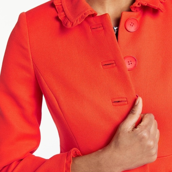 Boden Lena Coat in Red Pop Size 6 (EUC) - Picture 10 of 11